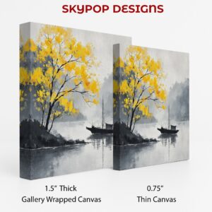 Yellow Tree Lake Art