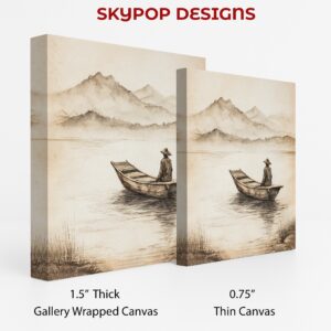 Tranquil Lake Boat Art