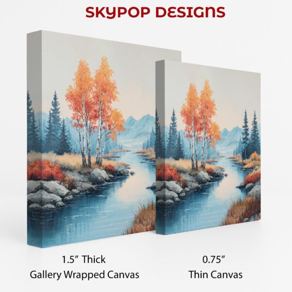 Autumn River Landscape Art