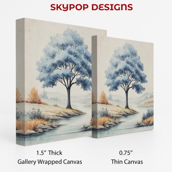 Blue Tree Landscape Art