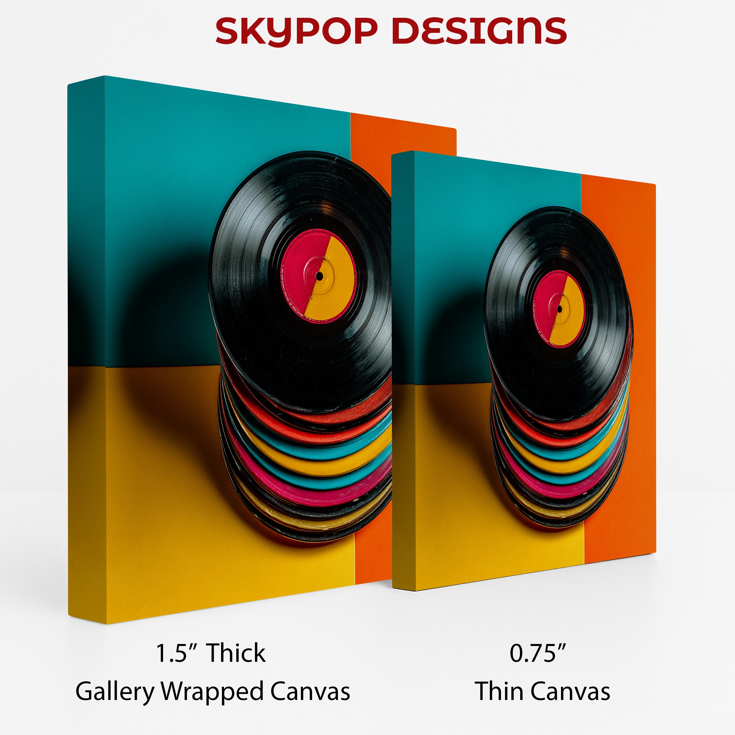 2.jpg Vinyl Record Stack Art