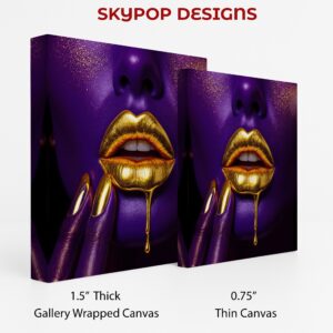 Golden Lips Art