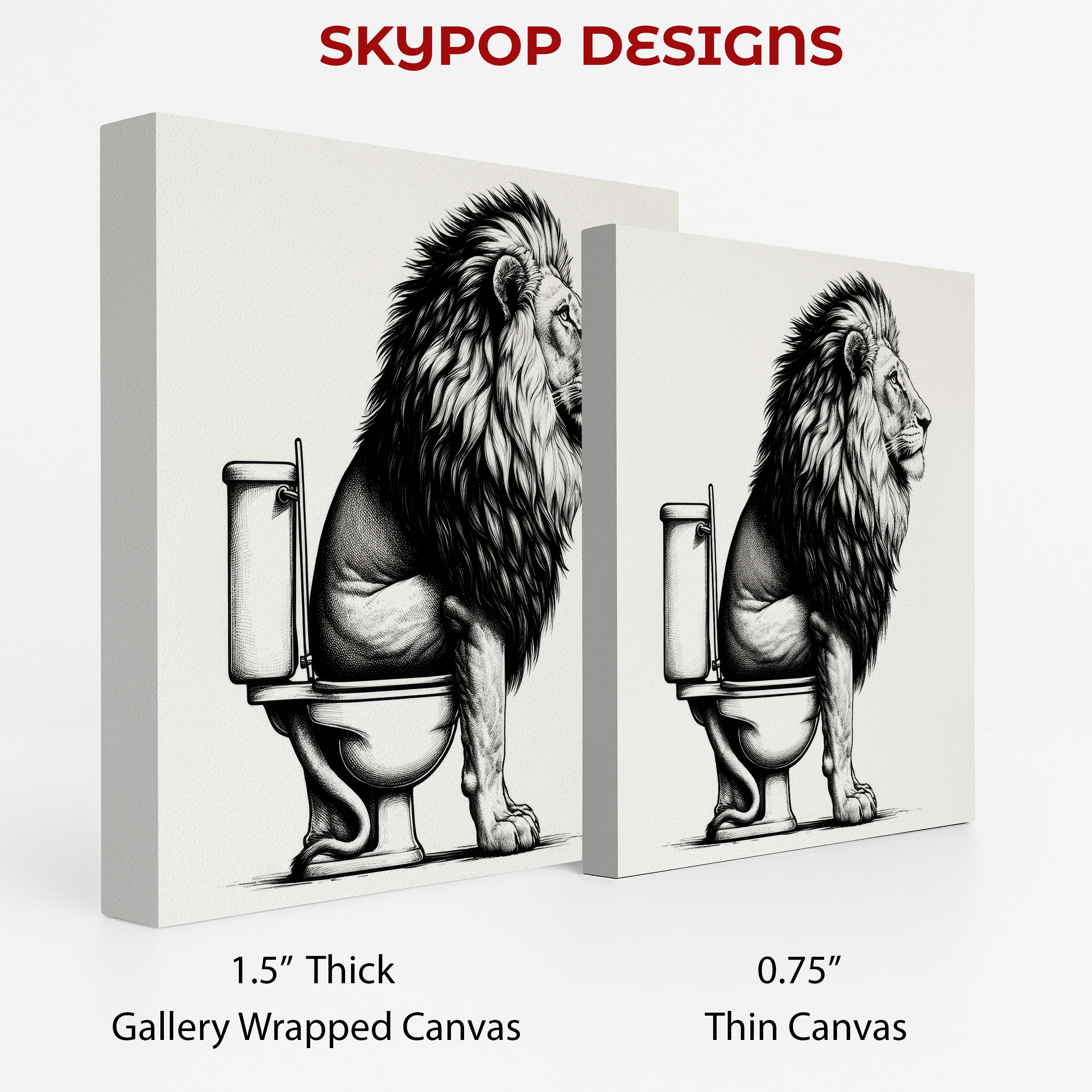2.jpg Lion on Toilet Art