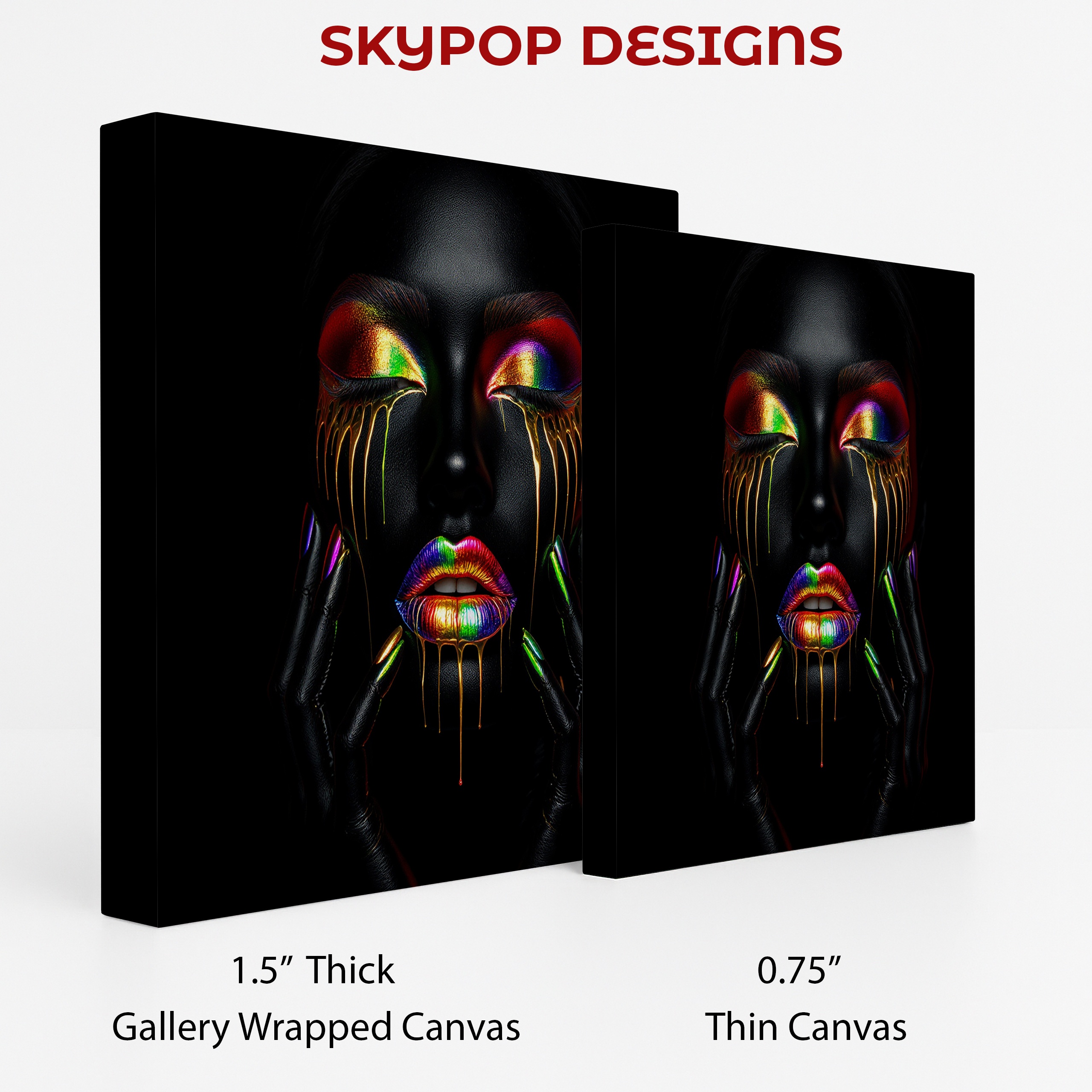 2.jpg Rainbow Lips Drip Art