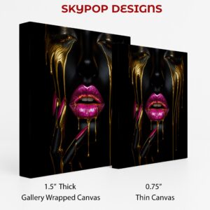 Liquid Gold Lips Art