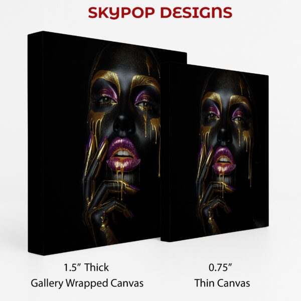 Golden Drip Face Art