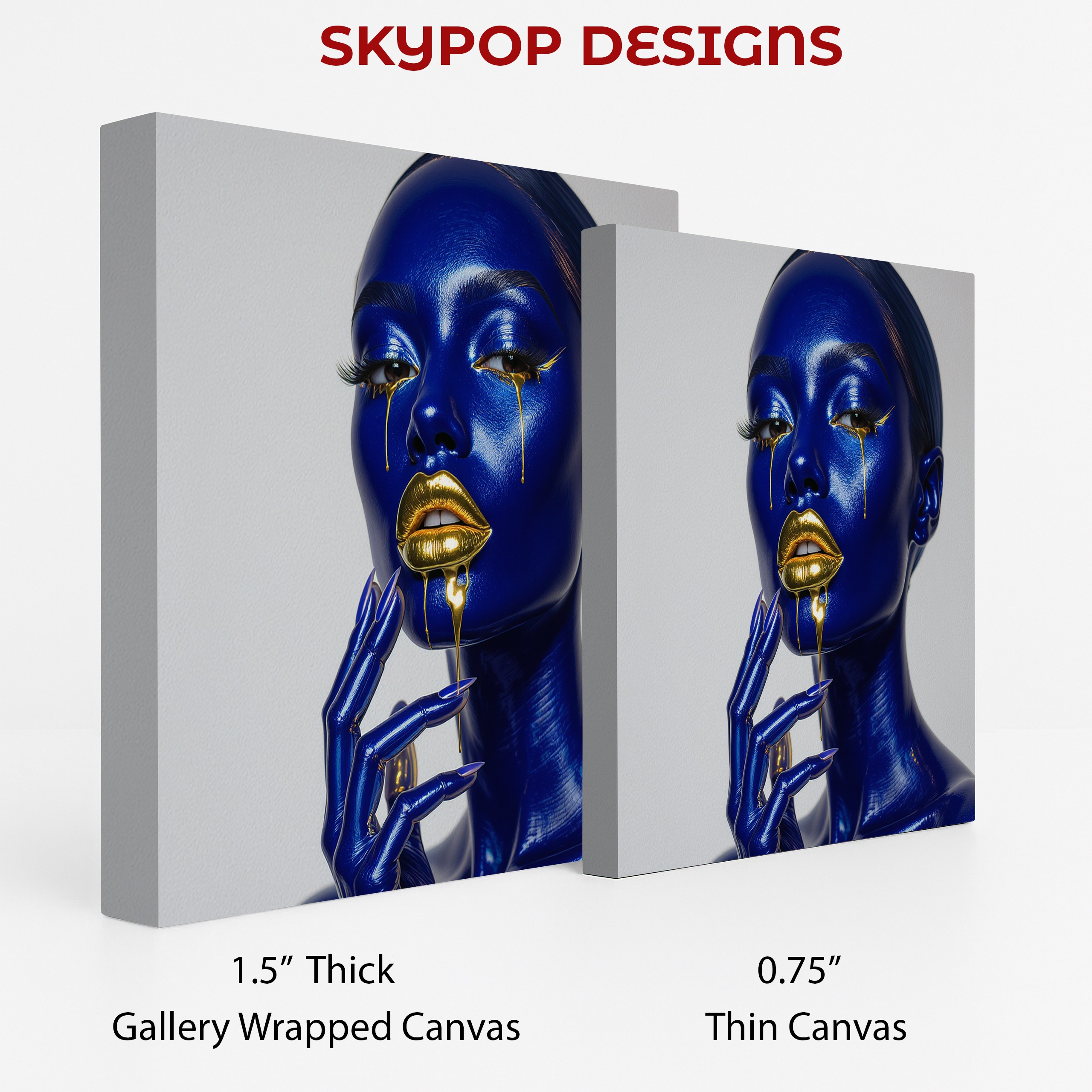 2.jpg Blue Gold Drip Art