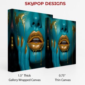 Golden Lips Art