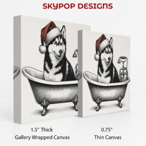 Siberian Husky Bath Art