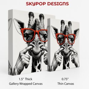 Giraffe with Red Glasses Art
