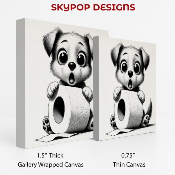 Puppy Toilet Paper Art