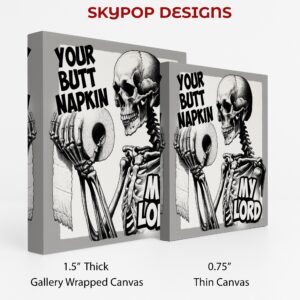 Skeleton With Toilet Paper Art
