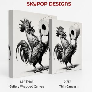 Rooster Toilet Paper Art
