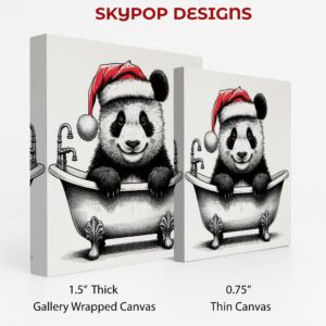 Panda Christmas Bath Art