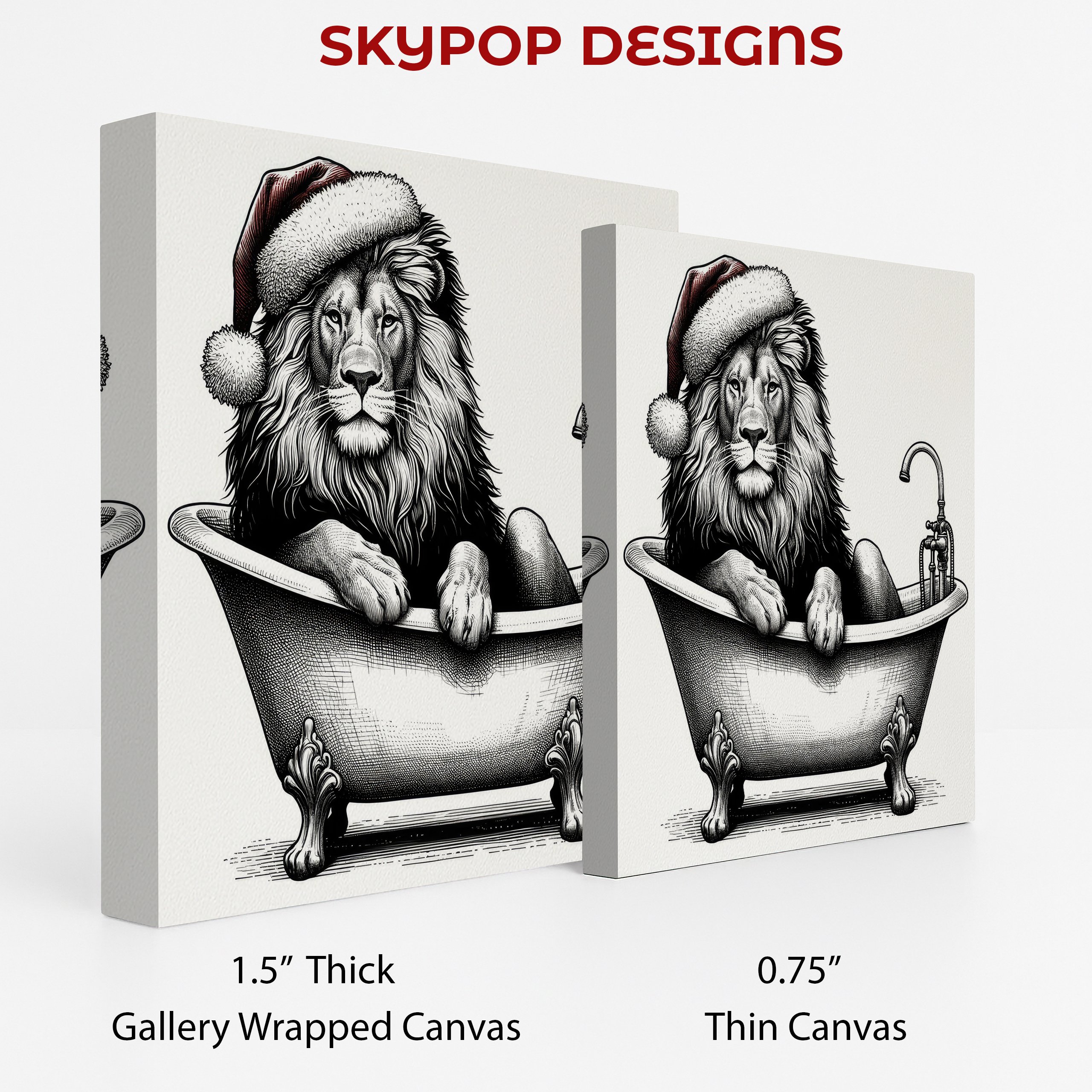 2.jpg Lion Christmas Bath Art