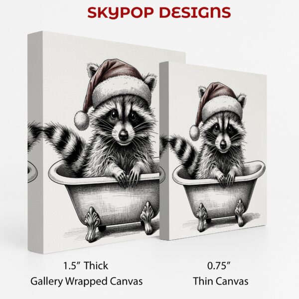 Raccoon Christmas Bath Art