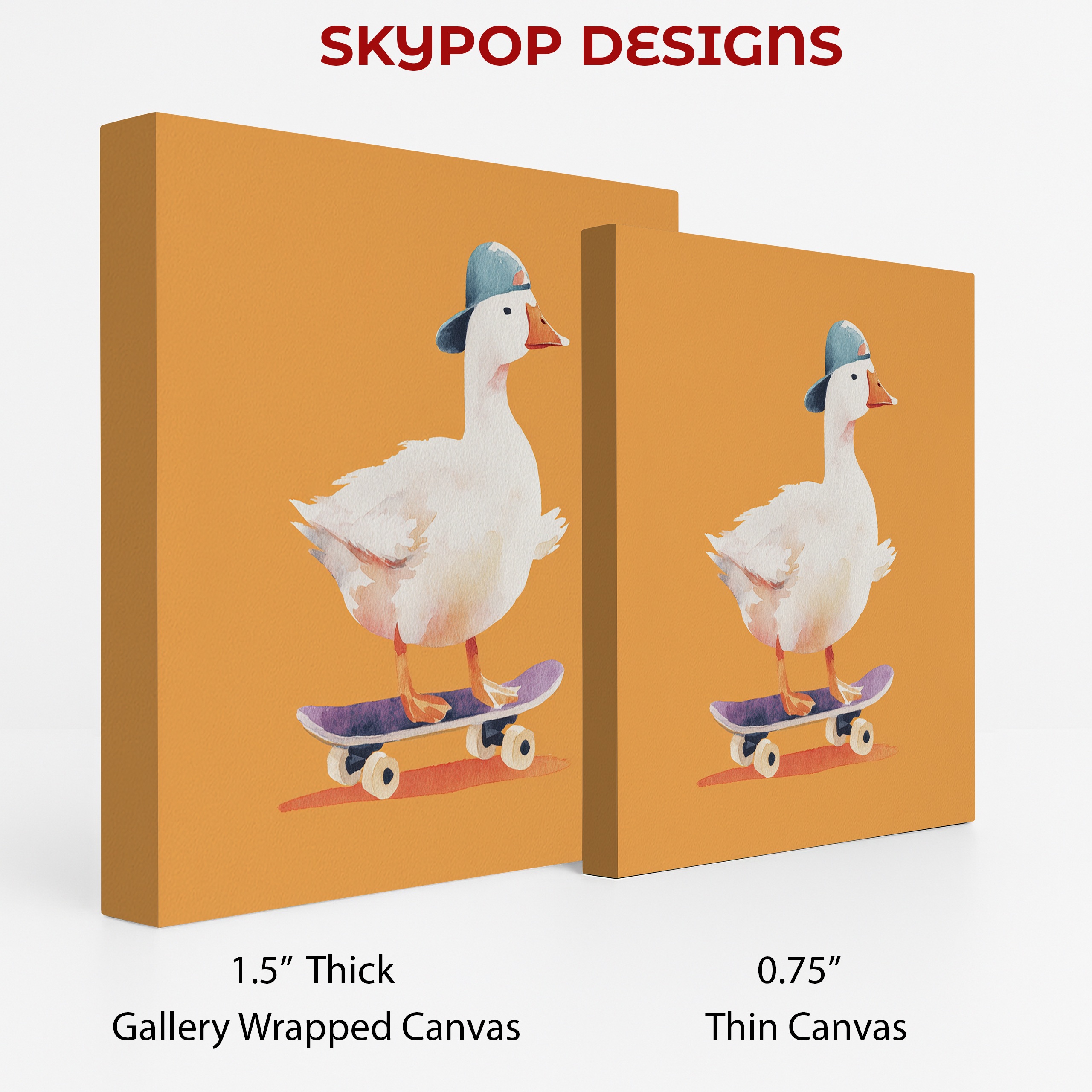 2.jpg Skateboarding Duck Art