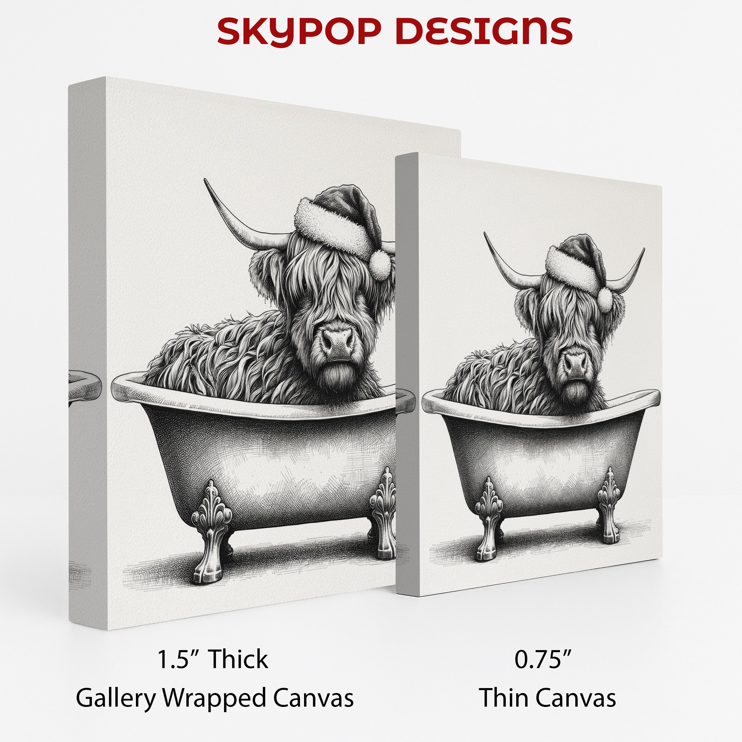 2.jpg Highland Cow Bath Time Art