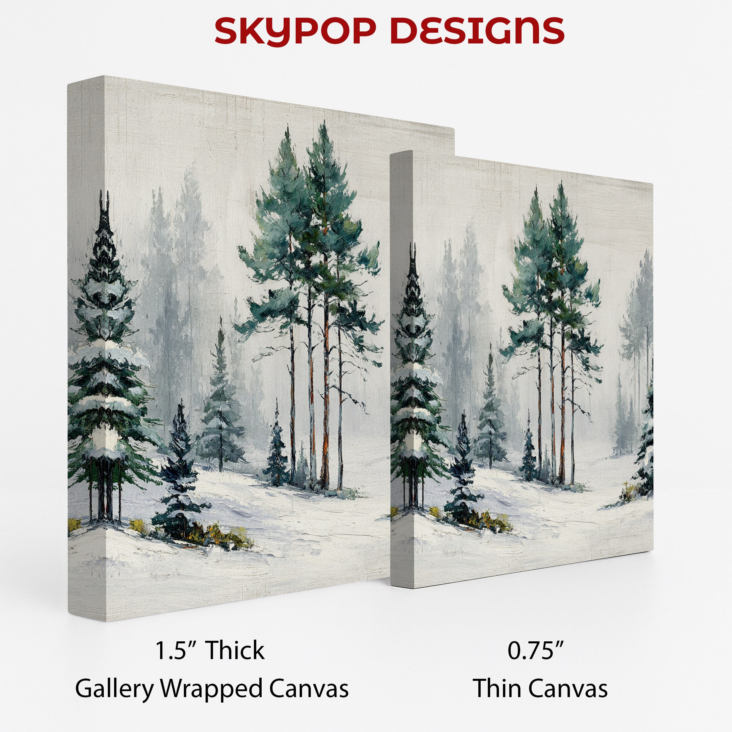 2.jpg Winter Pine Forest Art