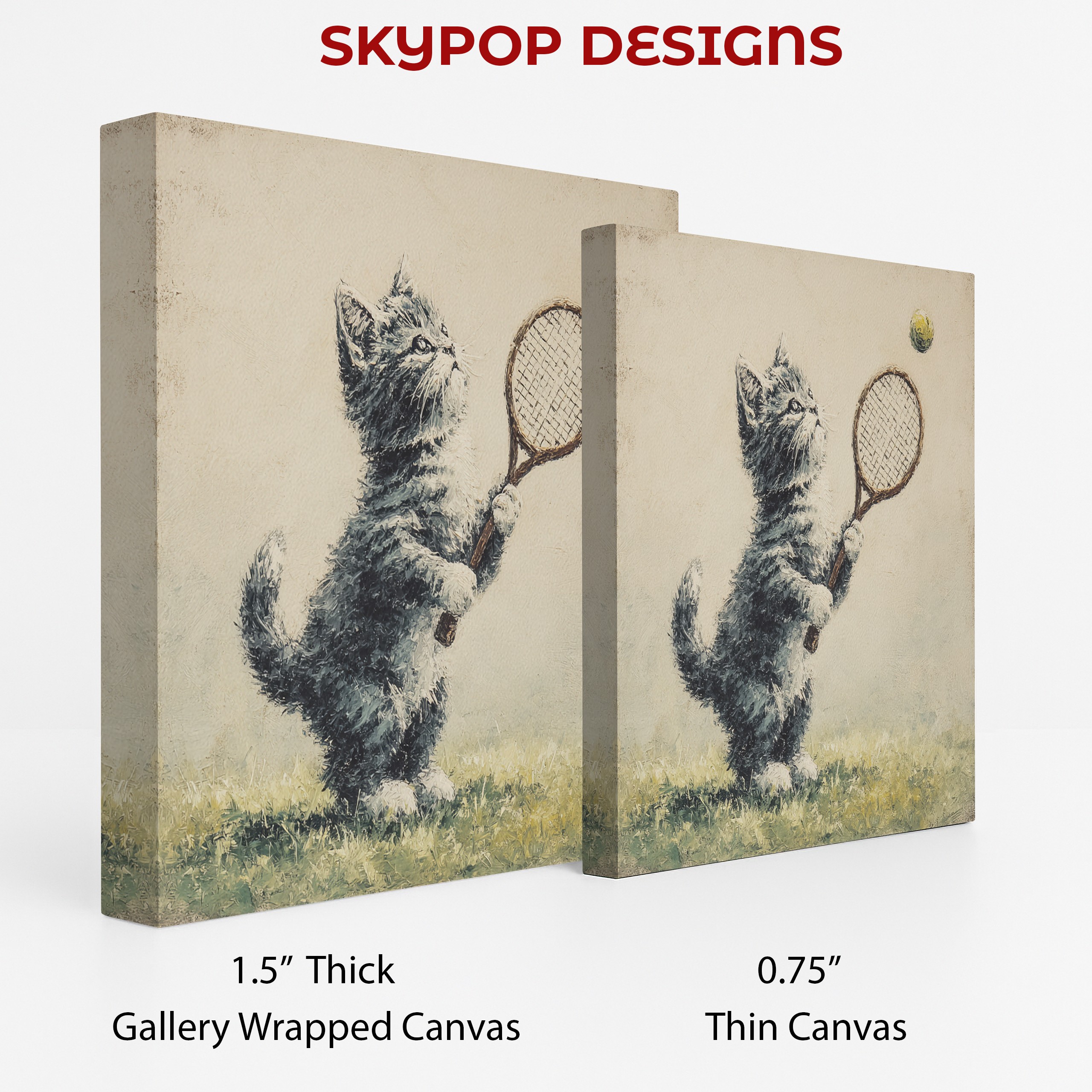 2.jpg Cat Tennis Wall Art
