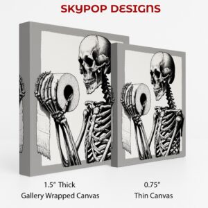 Skeleton Toilet Paper Art