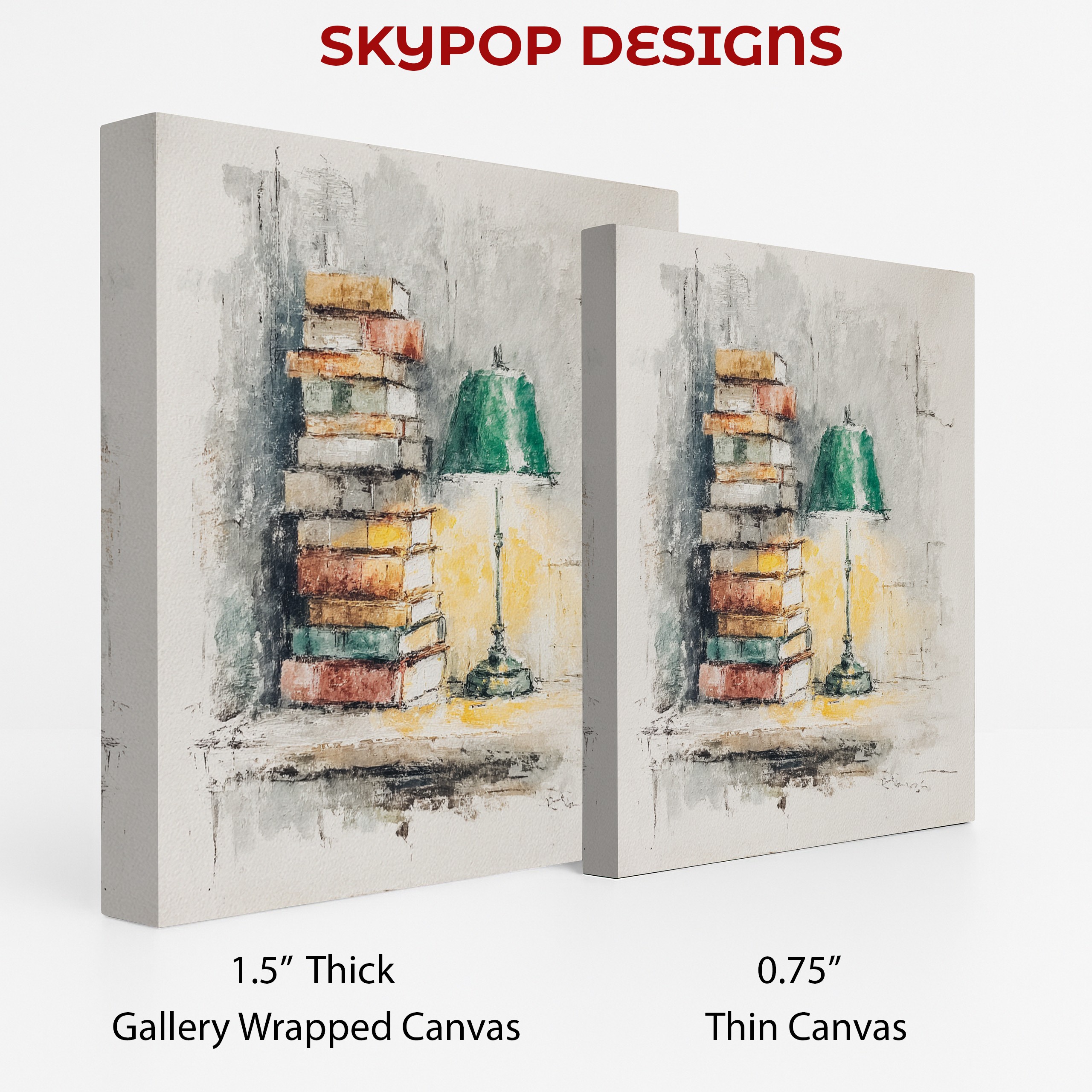 Vintage Books and Lamp Art