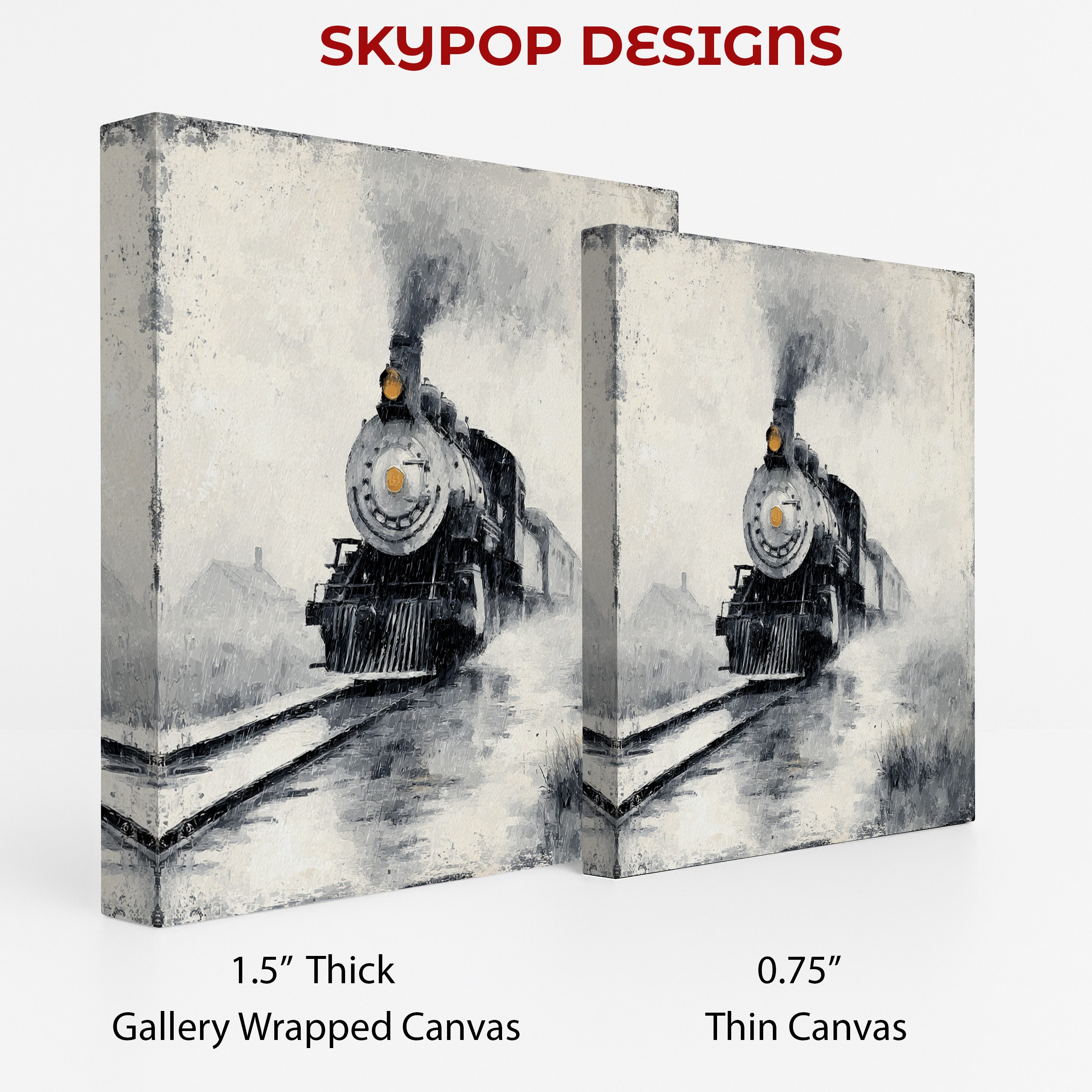 2.jpg Vintage Steam Train Art