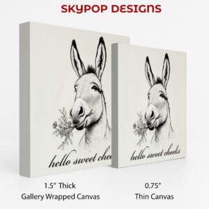 Donkey with Flowers Art
