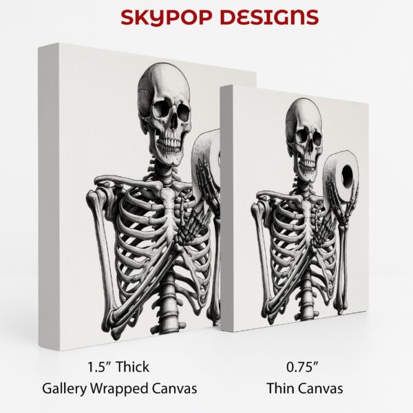 Skeleton Toilet Paper Art