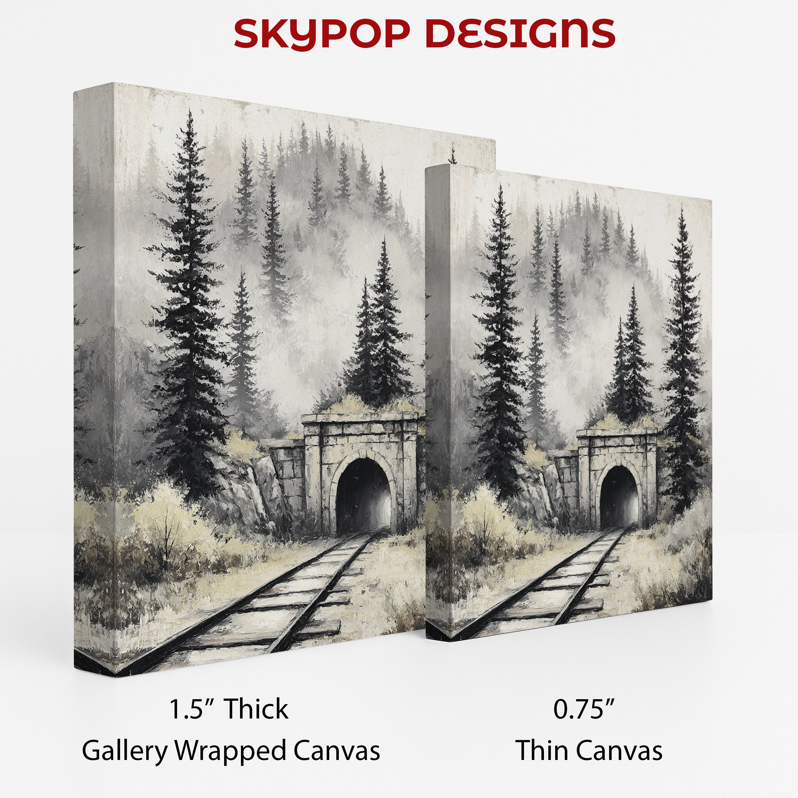 2.jpg Misty Forest Railway Tunnel Art