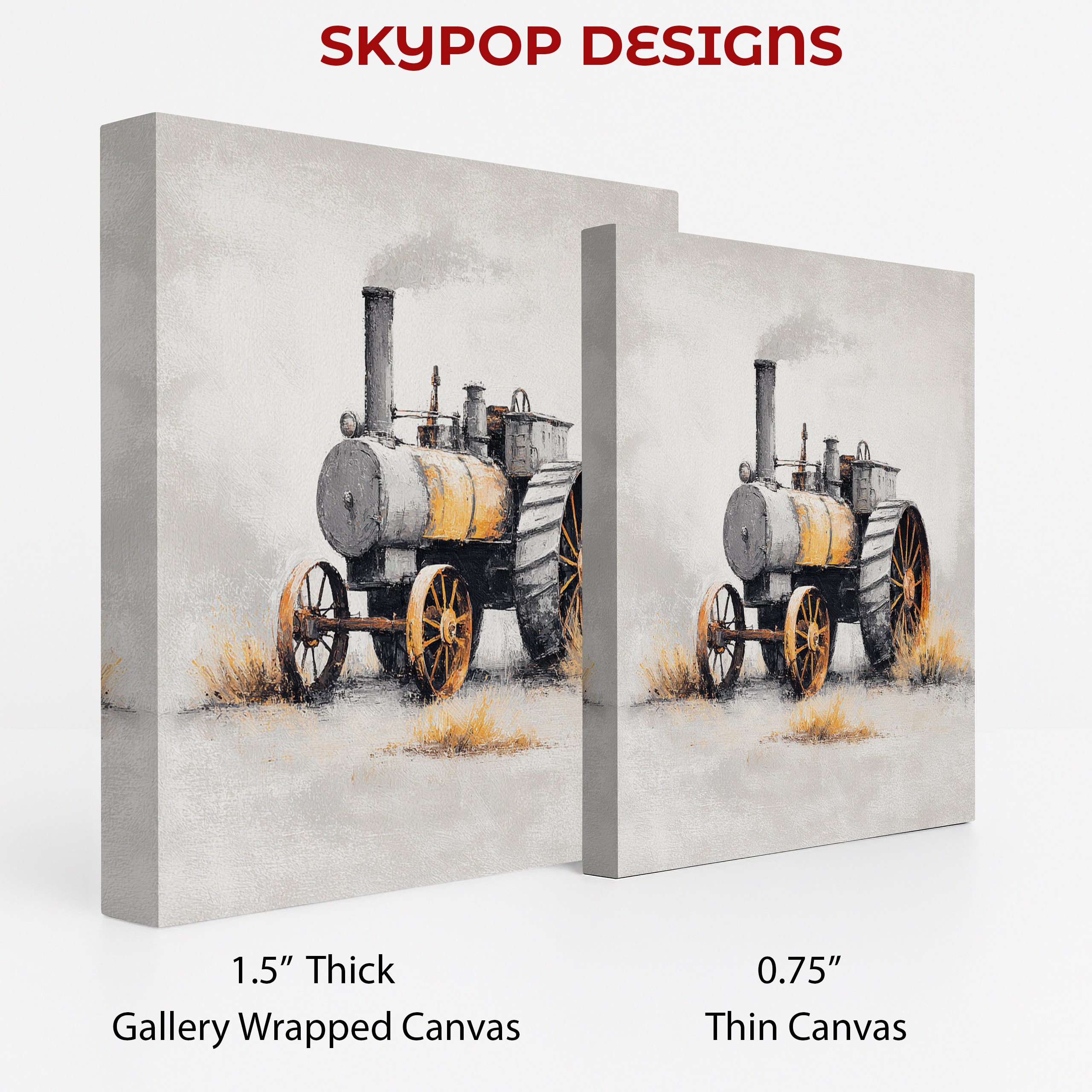2.jpg Vintage Steam Tractor Art