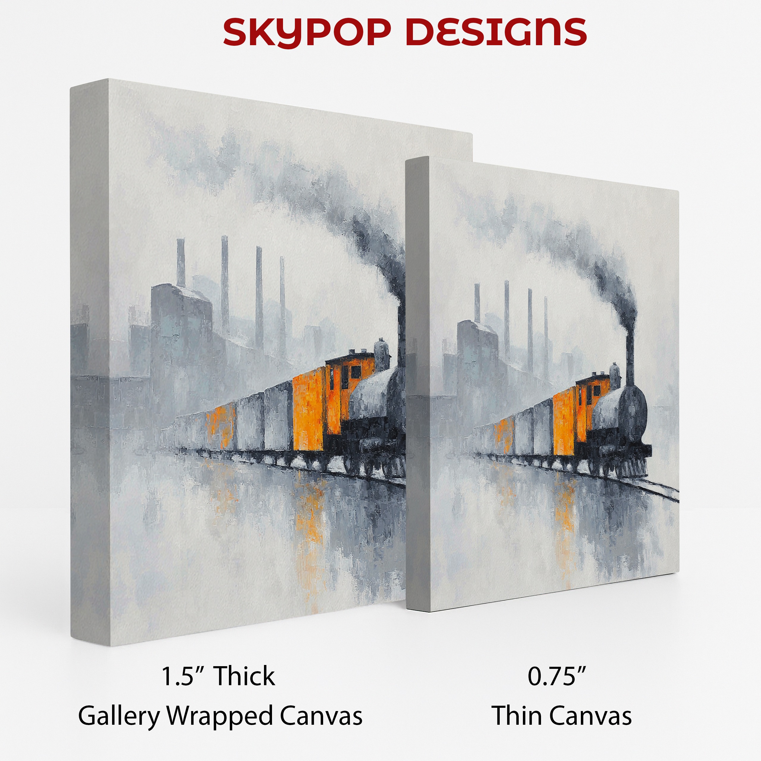 2.jpg Vintage Steam Train Art