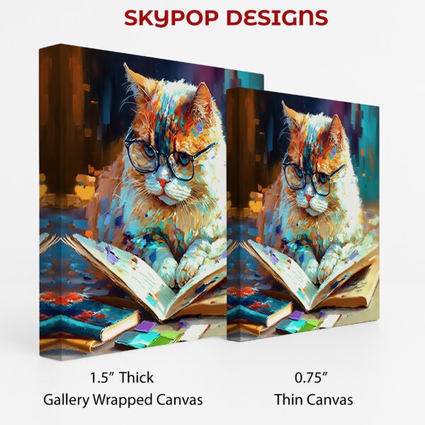 Glasses Cat Bookworm Art