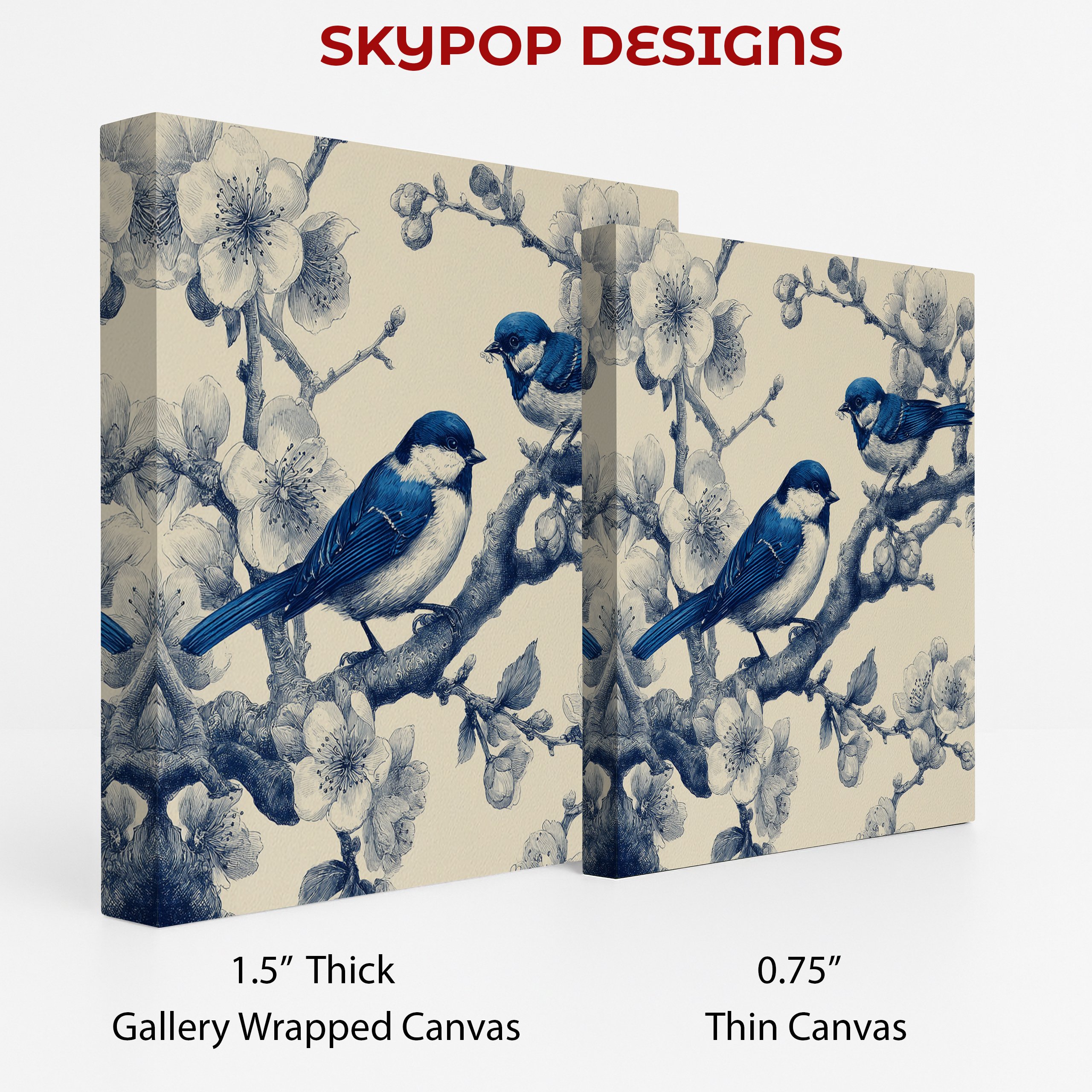 2.jpg Blue Birds Cherry Blossom Art