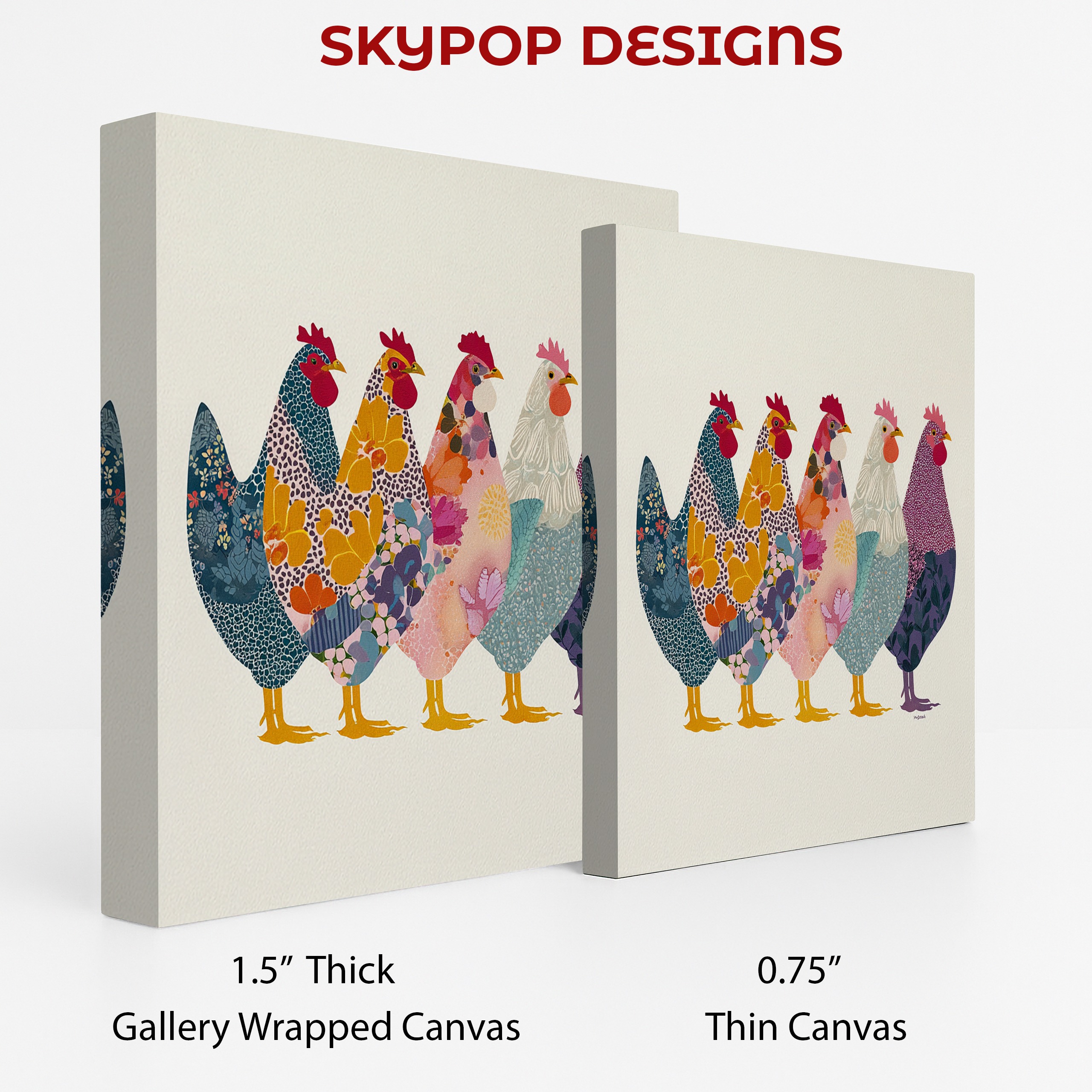 2.jpg Colorful Roosters Art