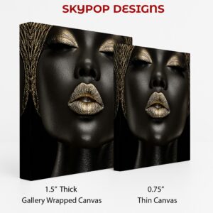 Golden Lips Portrait Art