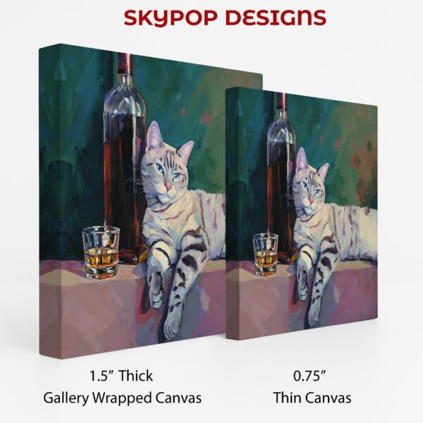 Cat and Wine Art