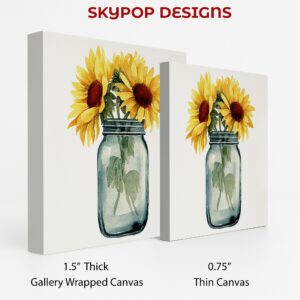 Sunflower Mason Jar Art