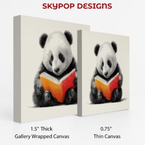 Panda Reading Book Art