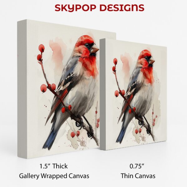 Red Finch Bird Art