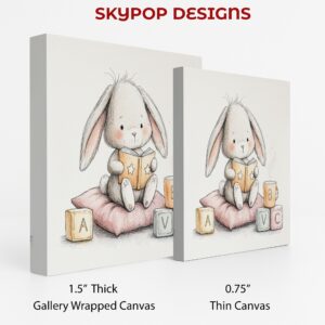 Bunny Reading Book Art