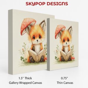 Fox Reading Book Art