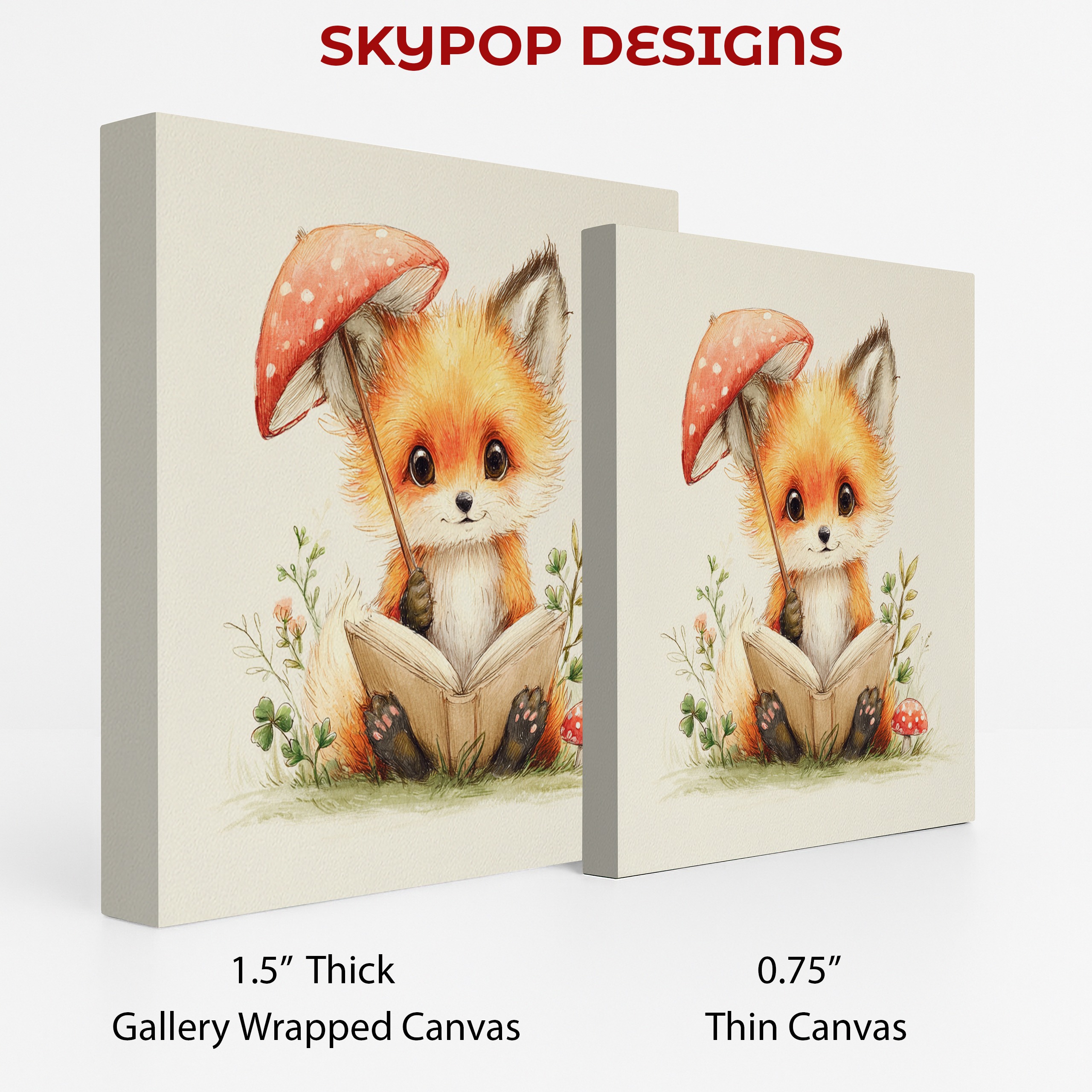 2.jpg Fox Reading Book Art