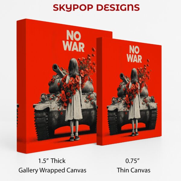 No War Tank Flowers Art