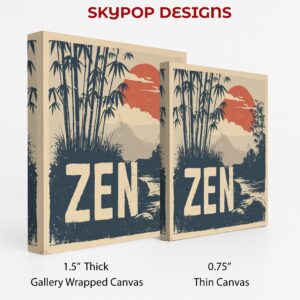 Zen Bamboo Sunset Art