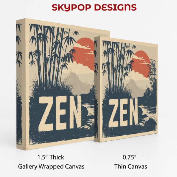 Zen Bamboo Sunset Art