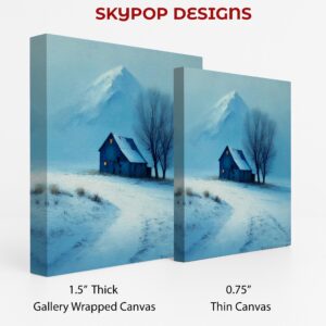 Snowy Barn Winter Landscape Art