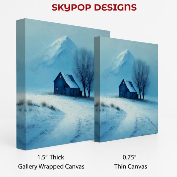 Snowy Barn Winter Landscape Art