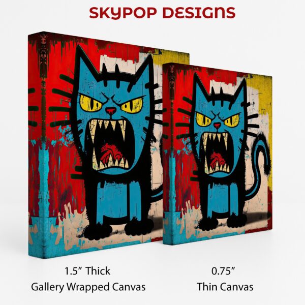 Blue Cat Grin Art