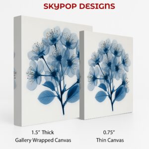 Blue Cherry Blossom Art